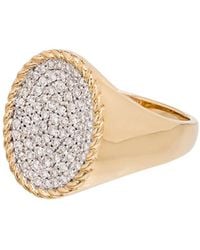 Yvonne Léon - 18Kt Diamond Signet Ring - Lyst