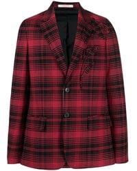 Valentino Garavani - Checked Single-Breasted Blazer - Lyst