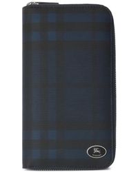 Burberry - Check-Pattern Zip-Closure Wallet - Lyst