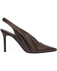 Courreges - 90Mm Draped Slingback Pumps - Lyst