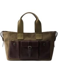 Prada - Route Large Canvas And Leather Tote Bag - Lyst