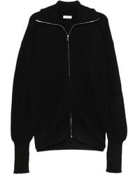 Rier - Fisherman-Rib Zip-Fastening Cardigan - Lyst