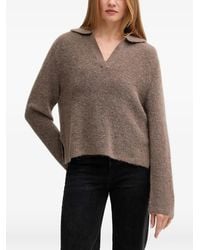 Mos Mosh - Mmthora Aidy V-Neck Knitted Polo Top - Lyst