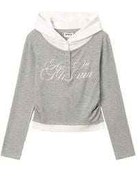 Musium Div. - Layered-Effect Ribbed Hoodie Sweater - Lyst