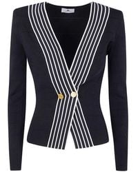 Elisabetta Franchi - Tricot V Neck Sweater - Lyst