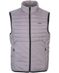 BOSS - Quilted Sleeveless Gilet - Lyst