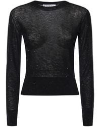 Genny - Sequin-Embellished Semi-Sheer Sweater - Lyst