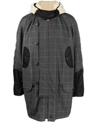 Junya Watanabe - Checked Patchwork Coat - Lyst