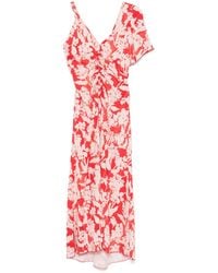 Victoria Beckham - Vestido largo con estampado floral - Lyst