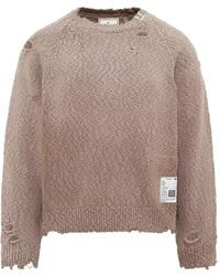 Maison Mihara Yasuhiro - Sun Faded Like Distressed-Effect Sweater - Lyst