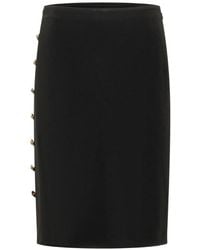 Versace - Jupe Mi-Longue À Boutonnière - Lyst