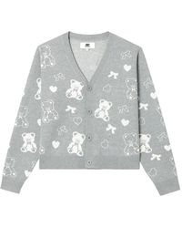 Chocoolate - Bear-Pattern Intarsia Cardigan - Lyst