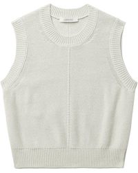 Lemaire - Cropped Knitted Vest - Lyst