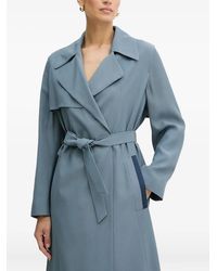 BOSS - Belted Panelled Trench Coat - Lyst