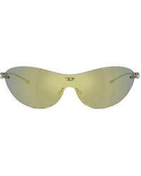 DIESEL - Rahmenlose Sonnenbrille Mit Logo - Lyst