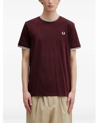 Fred Perry - Logo-Embroidered T-Shirt - Lyst