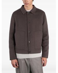 Low Brand - Button-Up Patch-Pocket Shirt Jacket - Lyst