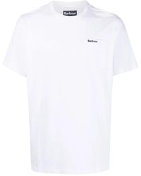 Barbour - Logo-Print Chest-Pocket T-Shirt - Lyst