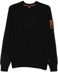 BOSS - Kimede Logo-Embroidered Crew-Neck Sweater - Lyst