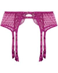 Fleur Of England - Paloma Lace Suspender Belt - Lyst