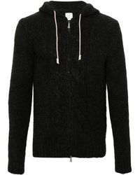 Eleventy - Cable-Knit Hoodie - Lyst