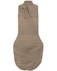 Magda Butrym - Flower-Detail Mini Dress - Lyst