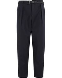 White Sand - Buckle-Fastening Pleated-Front Trousers - Lyst