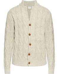 Eleventy - Wool Cardigan With Decorative Knit - Lyst