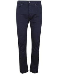 Jacob Cohen - Logo-Patch Slim-Fit Trousers - Lyst