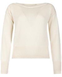 Weekend by Maxmara - Boat-Neck Ribbed-Trim Sweater - Lyst