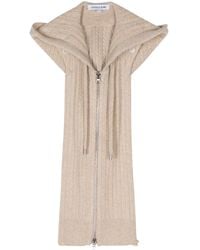 Veronica Beard - Cable-knit Sleeveless Hooded Jacket - Lyst