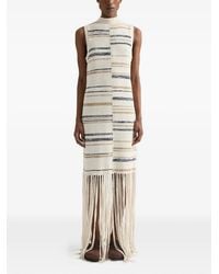 Twp - Fringe-Trim Striped Dress - Lyst