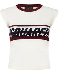 DSquared² - Gestreept T-Shirt - Lyst