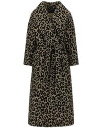 Herno - Leo Leopard-Print Jacquard Coat - Lyst