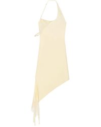 Courreges - Robe Asymétrique En Satin - Lyst