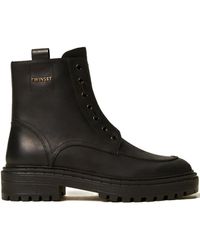 Twinset - Lace-Up Chunky Boots - Lyst
