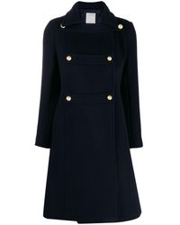 Sandro Double-breasted Military Coat - Blue