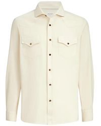 Brunello Cucinelli - Garment-Dyed Easy-Fit Western Shirt - Lyst