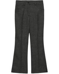Prada - Mouliné Gingham Check Pants - Lyst