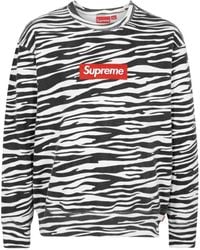 Supreme - Box Logo Crew-Neck Sweatshirt - Lyst