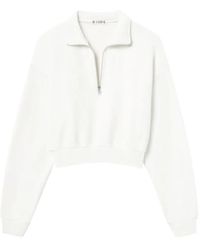 ÉTERNE - Half-Zip Cropped Sweatshirt - Lyst