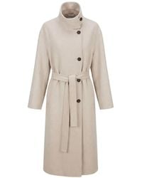Brunello Cucinelli - Belted Button-Fastening Coat - Lyst