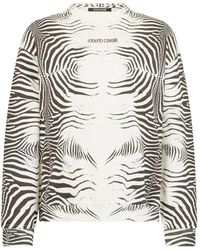 Roberto Cavalli - Pullover Mit Zebra-Print - Lyst
