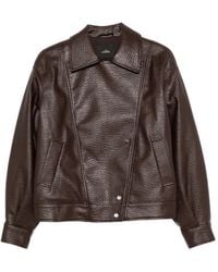 Twinset - Veste En Cuir - Lyst