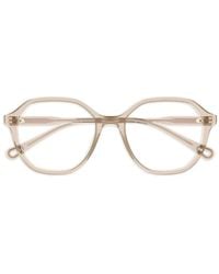 Chloé - Brille Mit Rundem Gestell - Lyst