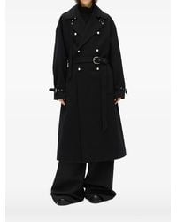 Ann Demeulemeester - Double-Breasted Belted Coat - Lyst