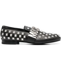 Moschino - All-over Stud-embellished Loafers - Lyst