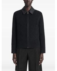 Max Mara - Leather-Trim Zip-Up Jacket - Lyst