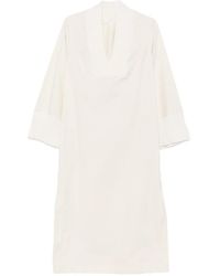 By Malene Birger - Moldoa Ribbed-Knit Trim Midi Dress - Lyst