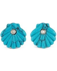 Mateo - Venus Shell And Diamond Earrings - Lyst